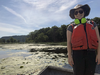 Photo of Lauren Salvato on the water